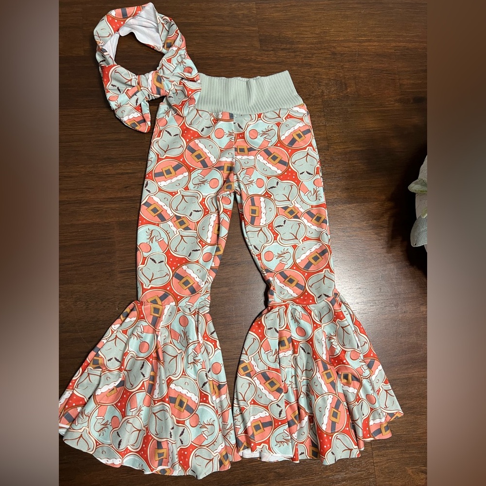 Grinch bells and headwrap set